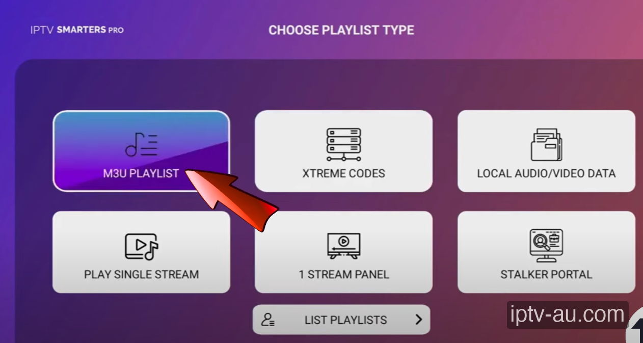 Select Xtream Codes API for IPTV on Chromecast