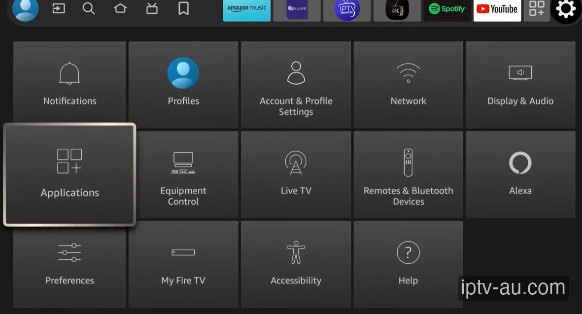 Applications Menu