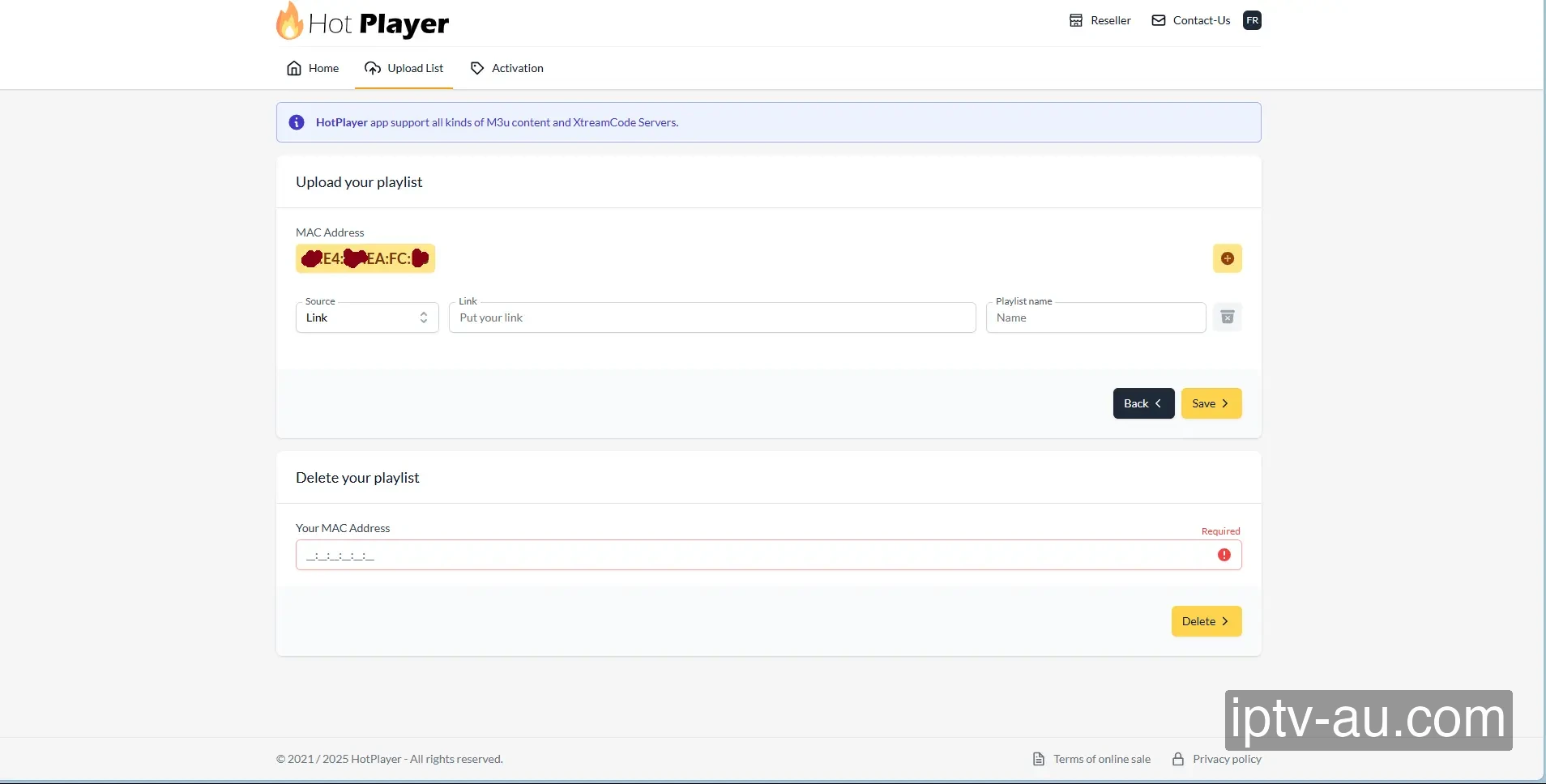 Add Your M3U Playlist for IPTV on Hot Player