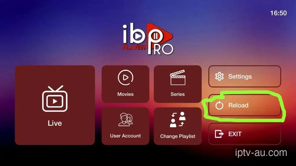 Reload & Watch for IPTV on App