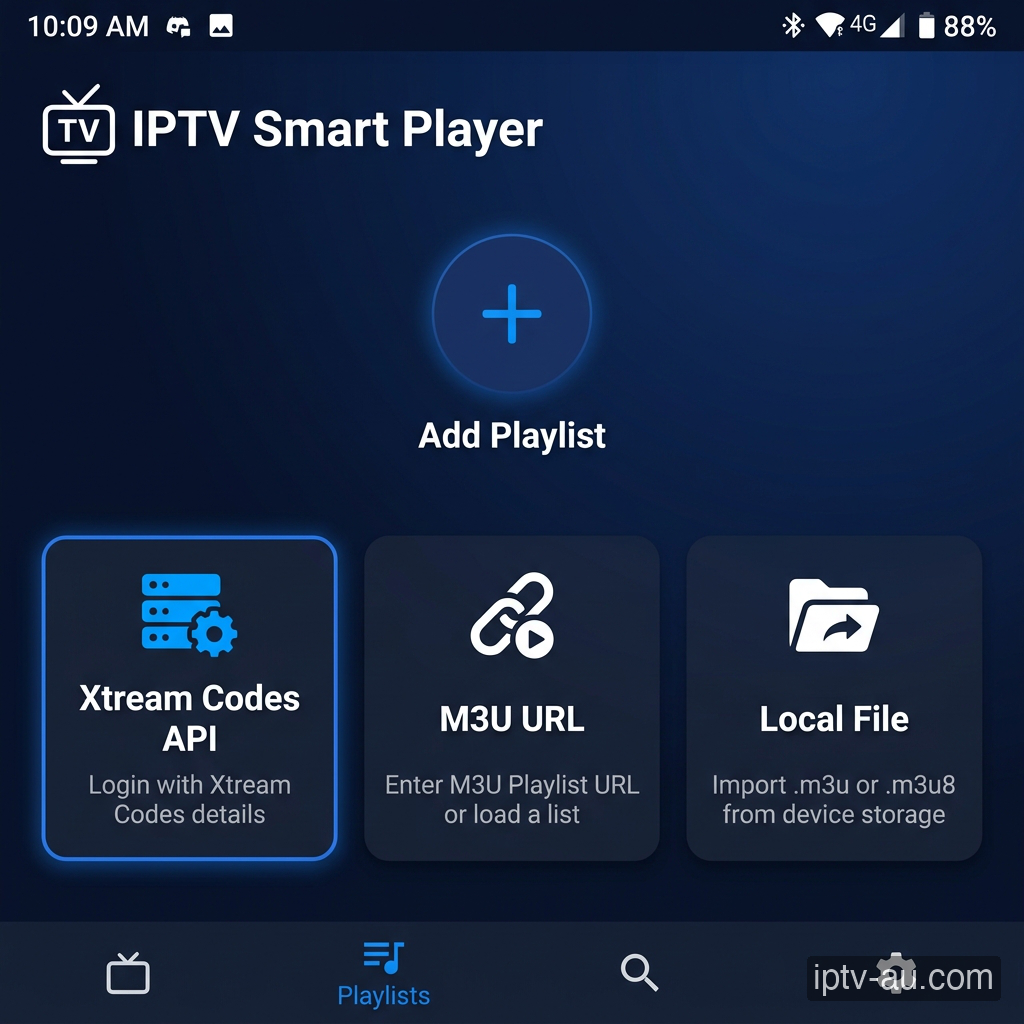 Select Login Type for IPTV on App