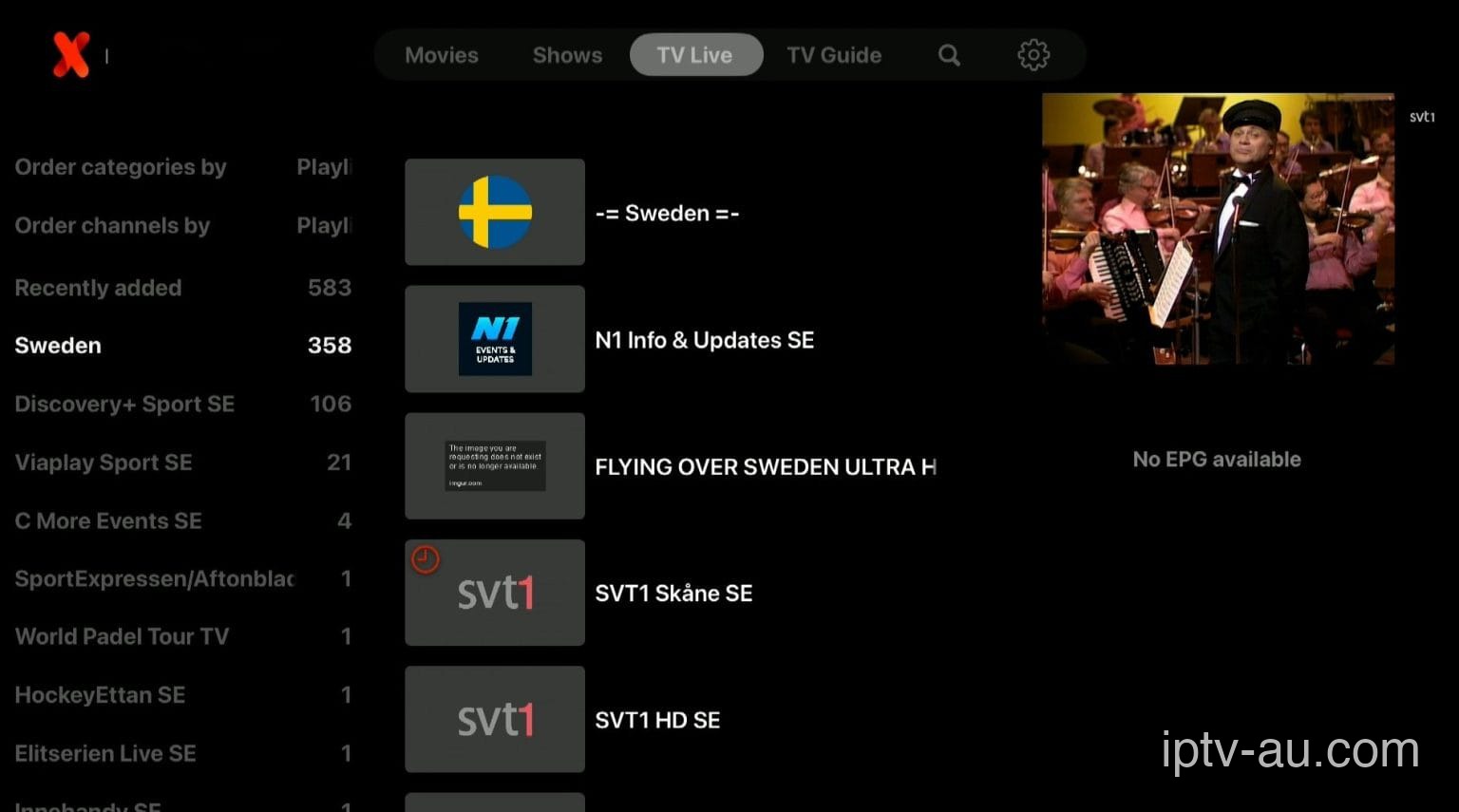 Start Watching for IPTV on IPTVX
