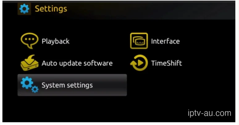 Navigate to Servers for IPTV on MAG Box