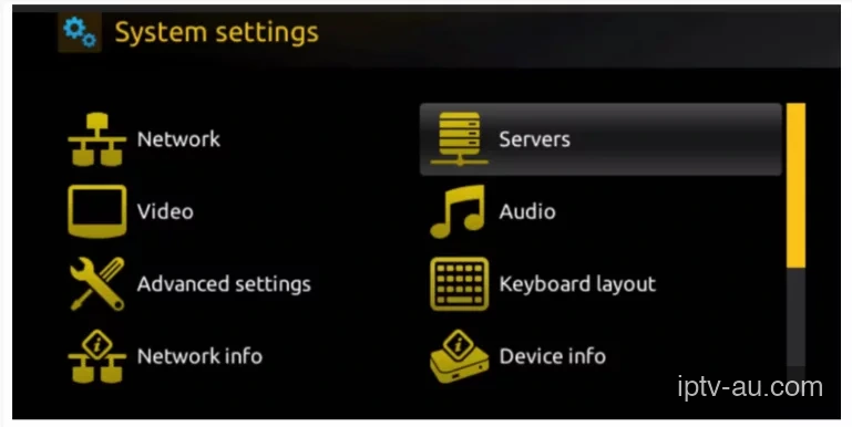 Select Portals for IPTV on MAG Box