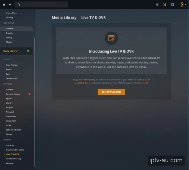 Plex Live TV and DVR Setup