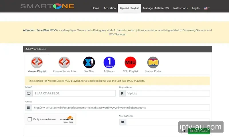 Go to the SmartOne Upload Page for IPTV on SmartOne IPTV