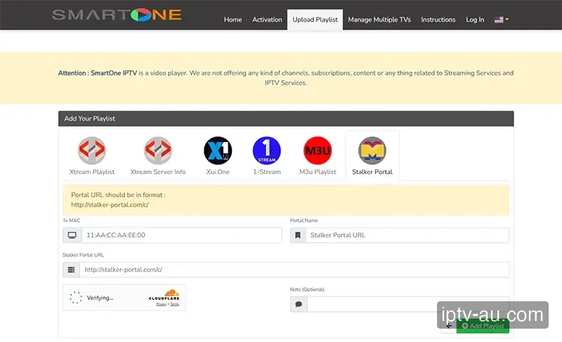Upload Your Details for IPTV on SmartOne IPTV