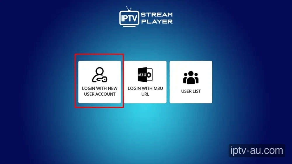 Select Login Type for IPTV on IPTV Stream Player