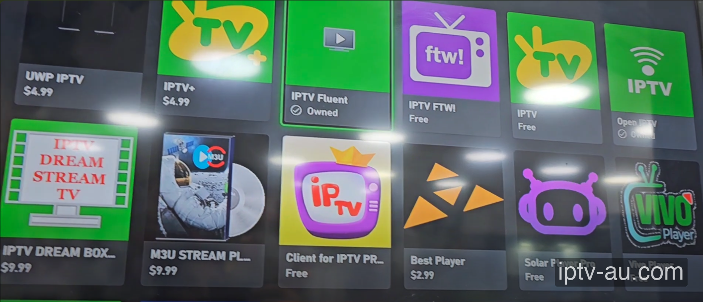 Search for IPTV Fluent on Xbox