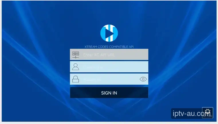 Enter XTREAM CODES API Credentials for IPTV on XCIPTV